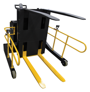 Steel Portable Pallet Inverter 40 In. to 88 In Fork Opening 3000 Lb. Capacity Yellow/Black